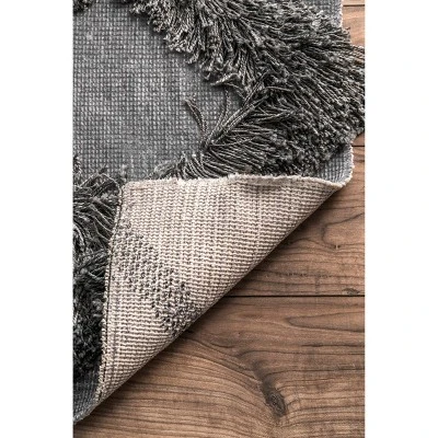 NuLOOM Francene Diamond Trellis Shag Area Rug 3 NuLOOM Francene Diamond Trellis Shag Area Rug - Image 3