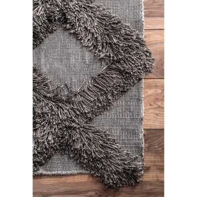 NuLOOM Francene Diamond Trellis Shag Area Rug 2 NuLOOM Francene Diamond Trellis Shag Area Rug - Image 2