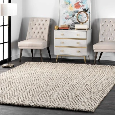 Vania Chevron Jute Area Rug - NuLOOM 1 Vania Chevron Jute Area Rug - NuLOOM