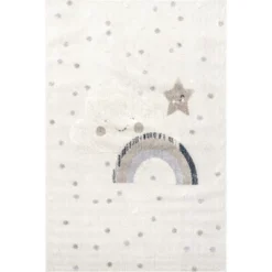 Catlin Sweet Dreams High/Low Kids Area Rug -Nuloom GUEST 5be8d0e2 9a73 4121 aa3c f523684dc4de