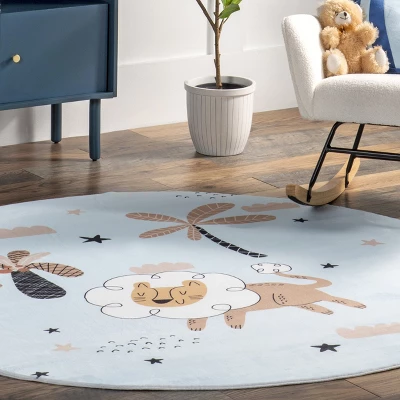 NuLOOM Jalissa Lion Dreams Machine Washable Kids Area Rug 8 NuLOOM Jalissa Lion Dreams Machine Washable Kids Area Rug - Image 8