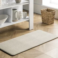NuLOOM Casual Herringbone Anti Fatigue Kitchen Or Laundry Room Comfort Mat