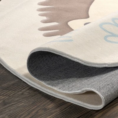 NuLOOM Ellia Cheerful Lion Machine Washable Kids Area Rug 3 NuLOOM Ellia Cheerful Lion Machine Washable Kids Area Rug - Image 3