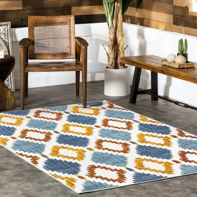 NuLOOM Marcela Geometric Indoor/Outdoor Patio Area Rug 1 NuLOOM Marcela Geometric Indoor/Outdoor Patio Area Rug