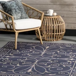 NuLOOM Chara Traditional Vines Machines Washable Indoor/Outdoor Patio Area Rug -Nuloom GUEST 63e35f92 c4ca 4f0a 99a4 695b3c6cf066