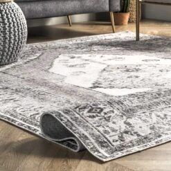 NuLOOM Gladys Machine Washable Vintage Medallion Area Rug -Nuloom GUEST 6450d98d 0249 41c7 ac09 33dcaaf1b9a2