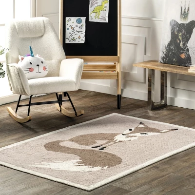 NuLOOM Nola Fox Machine Washable Kids Area Rug 1 NuLOOM Nola Fox Machine Washable Kids Area Rug