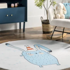 NuLOOM Eowyn Modern Rabbit Machine Washable Kids Area Rug 16 NuLOOM Eowyn Modern Rabbit Machine Washable Kids Area Rug -Nuloom GUEST 69451ddb 38a3 44dc aefc b3ff03d15427