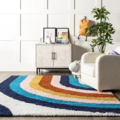 NuLOOM Ela Half Rainbow Shag Area Rug 18 NuLOOM Ela Half Rainbow Shag Area Rug -Nuloom GUEST 699514cf e79a 4970 8c8d 91d775ed9007