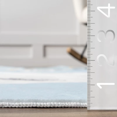 NuLOOM Adalynn Sleepy Cat Kids Machine Washable Area Rug 2 NuLOOM Adalynn Sleepy Cat Kids Machine Washable Area Rug - Image 2