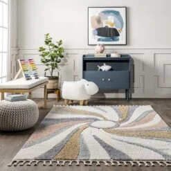 Theodora Colorful Swirl Kids Tassel Area Rug 15 Theodora Colorful Swirl Kids Tassel Area Rug -Nuloom GUEST 6beb7613 0aa8 4e93 a661 c4df3d242184