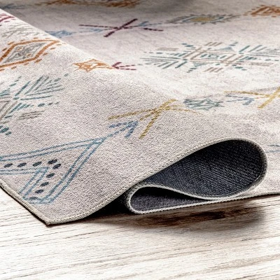 NuLOOM Kiya Machine Washable Moroccan Global Geometric Area Rug 3 NuLOOM Kiya Machine Washable Moroccan Global Geometric Area Rug - Image 3