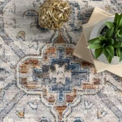 NuLOOM Addison Transitional Faded Medallion Fringe Area Rug -Nuloom GUEST 7098d4e1 db1a 4485 8928 b5c63d882221