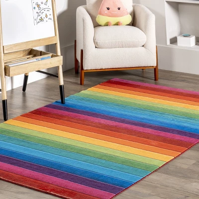 NuLOOM Henriette Rainbow Machine Washable Kids Area Rug 8 NuLOOM Henriette Rainbow Machine Washable Kids Area Rug - Image 8