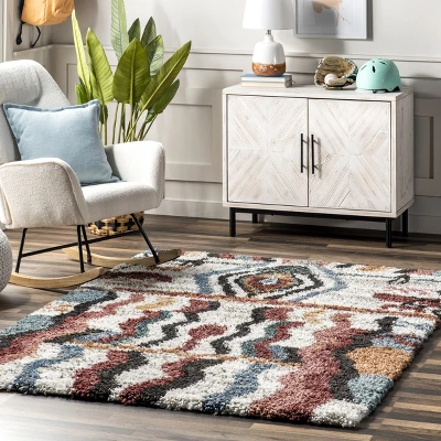 NuLOOM Henley ZigZag Kids Shag Area Rug 1 NuLOOM Henley ZigZag Kids Shag Area Rug