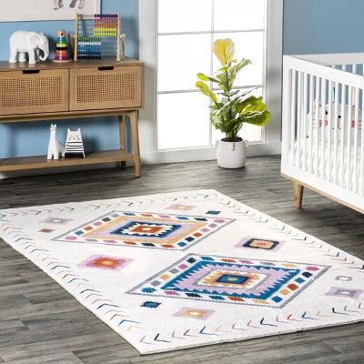 NuLOOM Marj Southwestern Kids Machine Washable Area Rug 1 NuLOOM Marj Southwestern Kids Machine Washable Area Rug