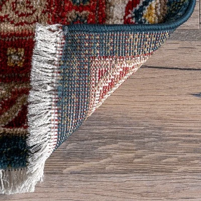 NuLOOM Qiana Emblem Fringe Area Rug 6 NuLOOM Qiana Emblem Fringe Area Rug - Image 6