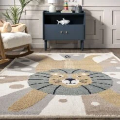 Brodie Cheerful Lion Kids Area Rug -Nuloom GUEST 7db70602 218a 45bb a50f 29bc4fa683a0