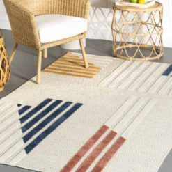 NuLOOM Emeliana Raised Bars Indoor/Outdoor Patio Area Rug -Nuloom GUEST 7eba8499 86c2 4a74 a126 2a16cbaa59df