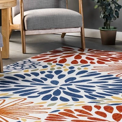 NuLOOM McEwen Bohemian Floral Machine Washable Area Rug 8 NuLOOM McEwen Bohemian Floral Machine Washable Area Rug - Image 8
