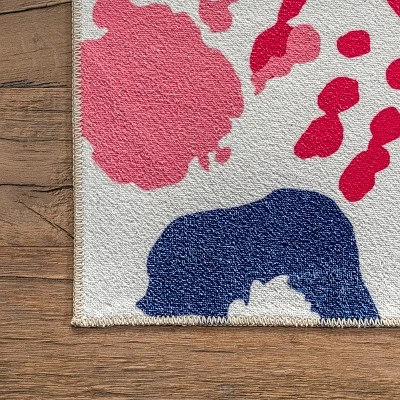NuLOOM Pinkie Machine Washable Handprint Kids Area Rug 2 NuLOOM Pinkie Machine Washable Handprint Kids Area Rug - Image 2