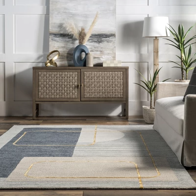 Shelley Abstract Striped Wool Area Rug 7 Shelley Abstract Striped Wool Area Rug - Image 7