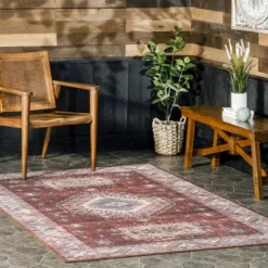 NuLOOM Kera Persian Machine Washable Indoor/Outdoor Patio Area Rug