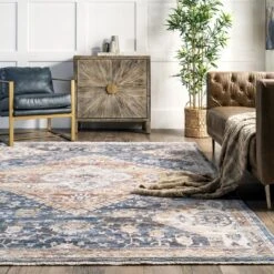 NuLOOM Addison Transitional Faded Medallion Fringe Area Rug -Nuloom GUEST 82db0147 abdf 4c08 b841 9ca8f2496cd5