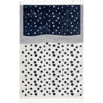 NuLOOM Alena Starry Night High-Low Kids Tasseled Area Rug 9 NuLOOM Alena Starry Night High-Low Kids Tasseled Area Rug - Image 9