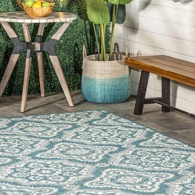 NuLOOM Arna Floral Indoor And Outdoor Area Rug 8 NuLOOM Arna Floral Indoor And Outdoor Area Rug - Image 8