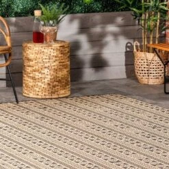 Devon Geometric Striped Indoor And Outdoor Area Rug - NuLOOM -Nuloom GUEST 871c1d9f b3d5 447d b23d 175cf87ea527