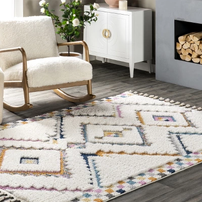 NuLOOM Lilou Moroccan Kids Tassel Area Rug 8 NuLOOM Lilou Moroccan Kids Tassel Area Rug - Image 8