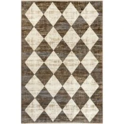 Meline Checkered Fringe Area Rug -Nuloom GUEST 8ee61138 8eff 47f1 8d8e 5e6019a8a0c6