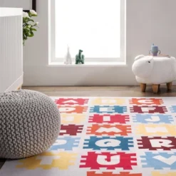 NuLOOM Peri Machine Washable Kids Alphabet Nursery Or Playroom Area Rug 12 NuLOOM Peri Machine Washable Kids Alphabet Nursery Or Playroom Area Rug -Nuloom GUEST 908b02aa ac9a 49f8 9711 23e10dffe11c