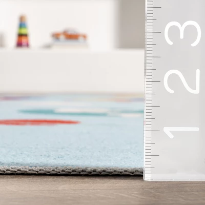 NuLOOM Eddie Outer Space Machine Washable Kids Area Rug 2 NuLOOM Eddie Outer Space Machine Washable Kids Area Rug - Image 2