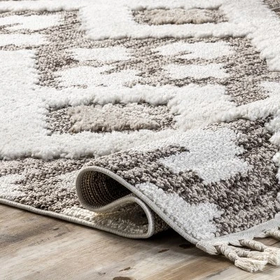 NuLOOM Amalia Southwestern High Low Shaggy Tassel Area Rug 3 NuLOOM Amalia Southwestern High Low Shaggy Tassel Area Rug - Image 3
