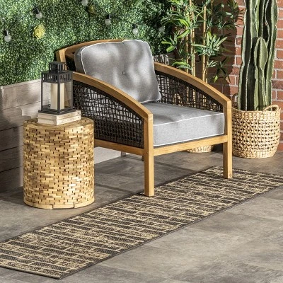 NuLOOM Justina Abstract Brick Indoor And Outdoor Patio Area Rug 1 NuLOOM Justina Abstract Brick Indoor And Outdoor Patio Area Rug