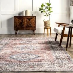 NuLOOM Desna Machine Washable Faded Vintage Area Rug -Nuloom GUEST a0865609 3d82 41bf b2ab 84bf73be31a8
