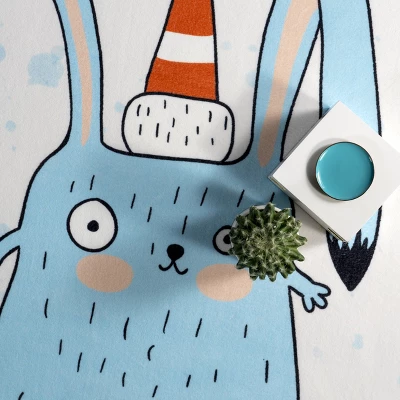 NuLOOM Eowyn Modern Rabbit Machine Washable Kids Area Rug 5 NuLOOM Eowyn Modern Rabbit Machine Washable Kids Area Rug - Image 5