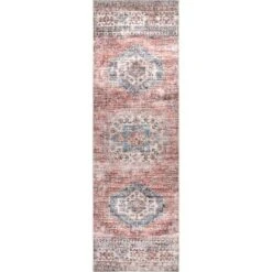 NuLOOM Desna Machine Washable Faded Vintage Area Rug -Nuloom GUEST a37bd8d4 bb37 42de a7bb 836b4bbf0fb7