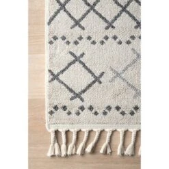 NuLOOM Alara Modern Trellis Tassel Area Rug -Nuloom GUEST a669e05d d82e 4776 ad46 f94ffc5a0b56