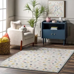 NuLOOM Isabela Colorful Pebbles Kids Area Rug
