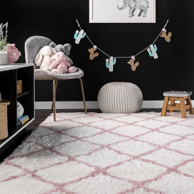 NuLOOM Nelda Trellis Kids Shag Area Rug 7 NuLOOM Nelda Trellis Kids Shag Area Rug - Image 7