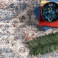 NuLOOM Desna Machine Washable Faded Vintage Area Rug -Nuloom GUEST a88525b2 35eb 46b7 9e16 ee66c19c580c
