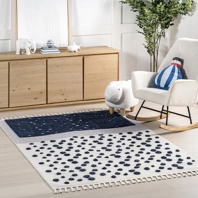 NuLOOM Alena Starry Night High-Low Kids Tasseled Area Rug 1 NuLOOM Alena Starry Night High-Low Kids Tasseled Area Rug