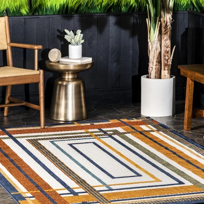NuLOOM Bennie Transitional Striped Indoor/Outdoor Patio Area Rug 8 NuLOOM Bennie Transitional Striped Indoor/Outdoor Patio Area Rug - Image 8