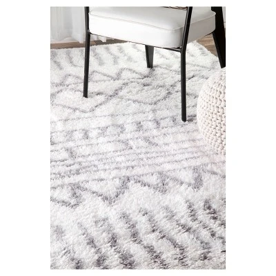 Renata Moroccan Shag Gray Rug - NuLOOM 2 Renata Moroccan Shag Gray Rug - NuLOOM - Image 2