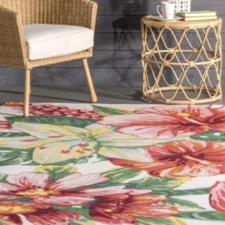 NuLOOM Contemporary Floral Sabrina Indoor/Outdoor Patio Area Rug -Nuloom GUEST ac813bb1 73aa 48e3 b7ac cfabc749c1d2