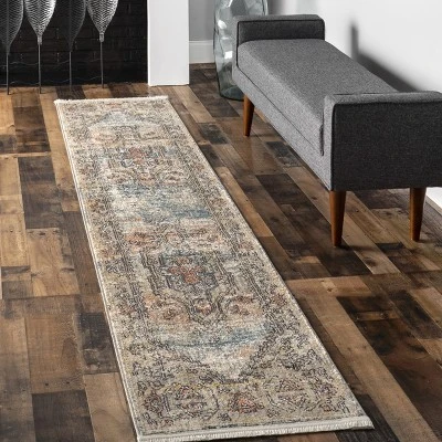 NuLOOM Marley Traditional Medallion Fringe Area Rug 1 NuLOOM Marley Traditional Medallion Fringe Area Rug