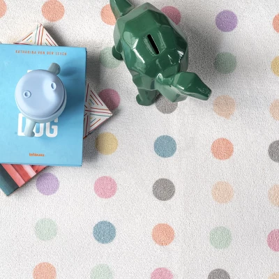 NuLOOM Larissa Machine Washable Kids Polka Dot Area Rug 5 NuLOOM Larissa Machine Washable Kids Polka Dot Area Rug - Image 5